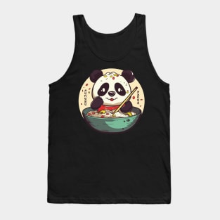 Cute Panda Eating Ramen Tank Top